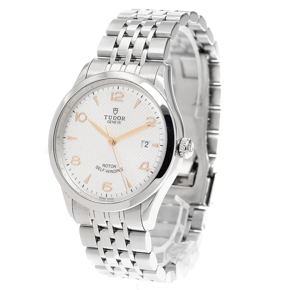 TUDOR DATE SILVER AUTOMATIC WATCH - 2