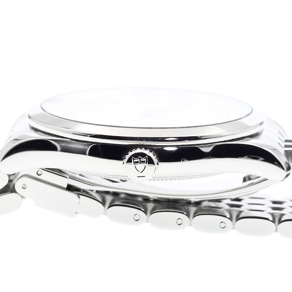 TUDOR DATE SILVER AUTOMATIC WATCH - 4