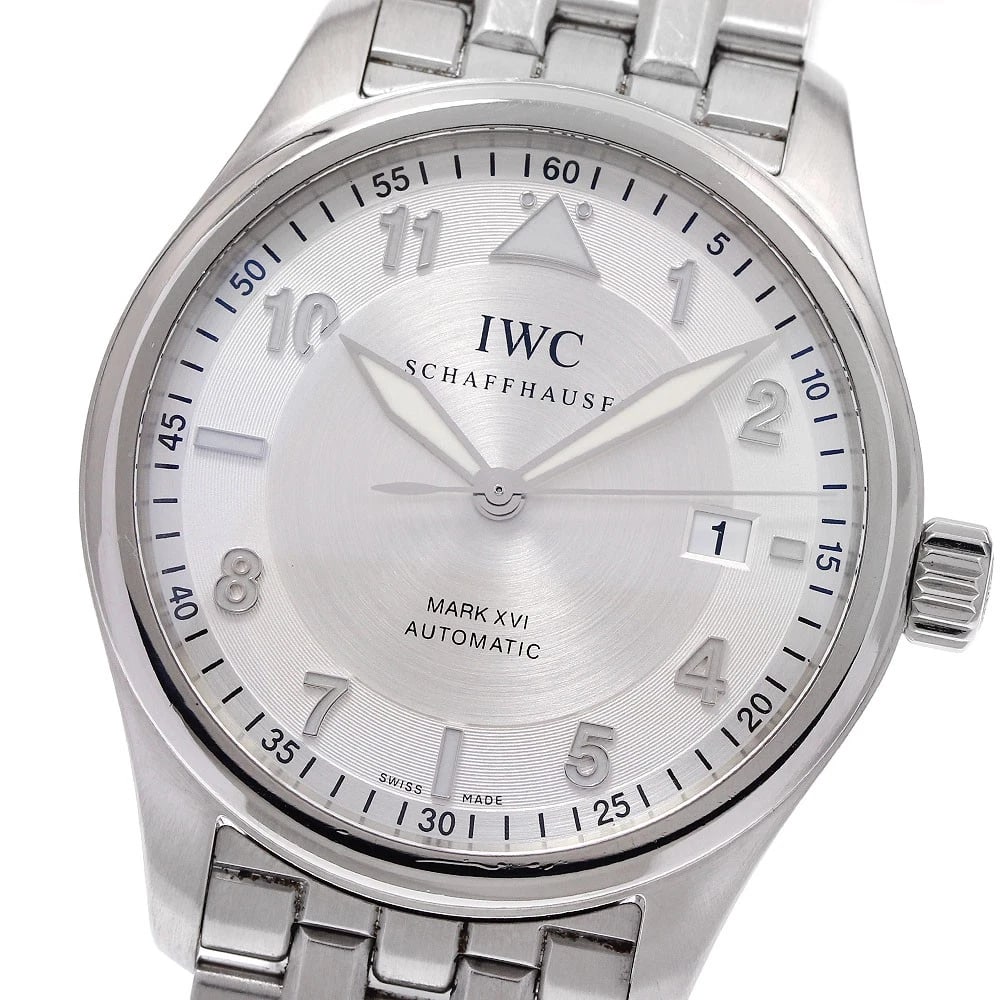 IWC SCHAFFHAUSEN PILOT'S WATCH AUTOMATIC: IWC SCHAFFHAUSEN Pilot's Watch Automatic Brand: IWC SCHAFFHAUSEN Type: Wristwatch Material: Band Material Stainless Steel, Case Material Stainless Steel Color: Band Color Silver, Dial ColorSilver,