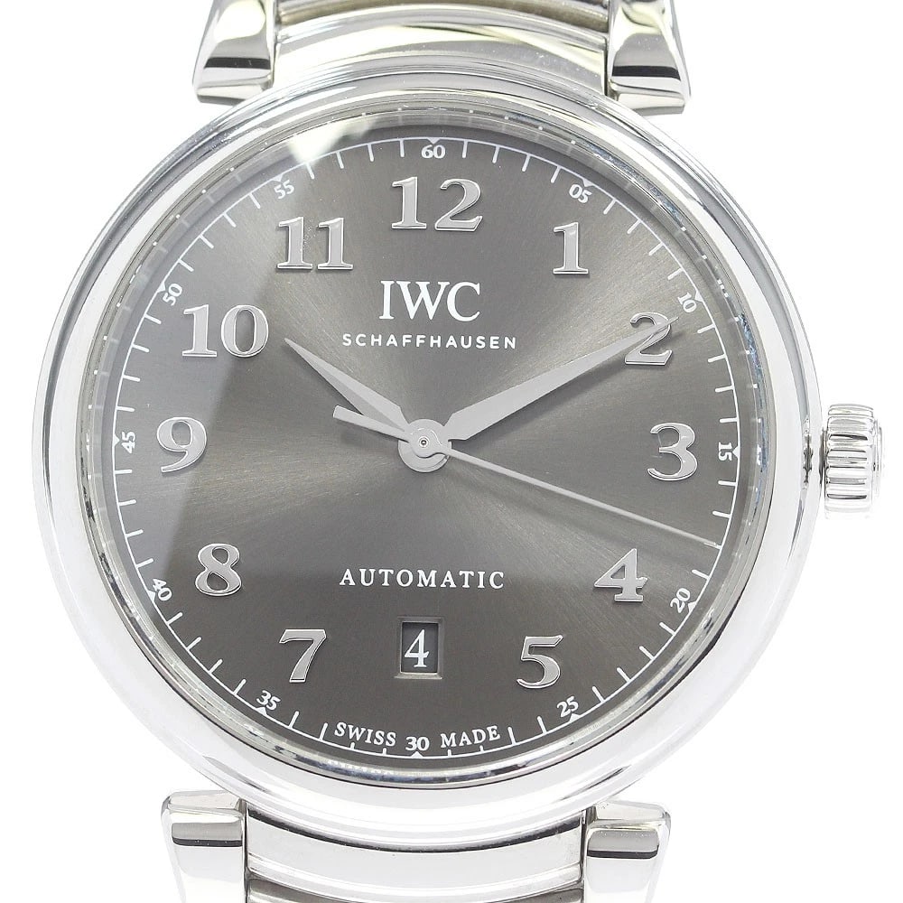 IWC SCHAFFHAUSEN DATE GRAY AUTOMATIC WATCH: IWC SCHAFFHAUSEN Date gray Automatic Watch Brand: IWC SCHAFFHAUSEN Type: Wristwatch Material: Band Material Stainless Steel, Case Material Stainless Steel Color: Band Color Silver, Dial Colorgray,