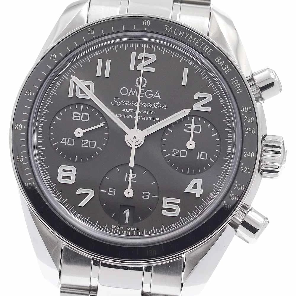 OMEGA SPEEDMASTER DATE AUTOMATIC WATCH: OMEGA Speedmaster Date Automatic Watch Brand: OMEGA Type: Wristwatch Material: Band Material Stainless Steel, Case Material Stainless Steel Color: Band Color Silver, Dial Colorgray, Case ColorSilver S