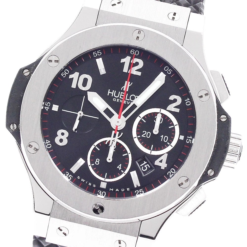 HUBLOT BIG BANG CHRONOGRAPH AUTOMATIC WATCH: HUBLOT Big Bang Chronograph Automatic Watch Brand: HUBLOT Type: Wristwatch Material: Band Material rubber, Case Material Stainless Steel Color: Band Color black, Dial Colorblack, Case ColorBlack /