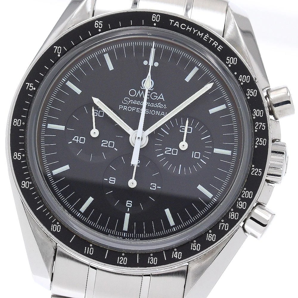 OMEGA SPEEDMASTER PROFESSIONAL CHRONOGRAPH WATCH: OMEGA Speedmaster Professional Chronograph Watch Brand: OMEGA Type: Wristwatch Material: Band Material Stainless Steel, Case Material Stainless Steel Color: Band Color Silver, Dial Colorblack, Case Co