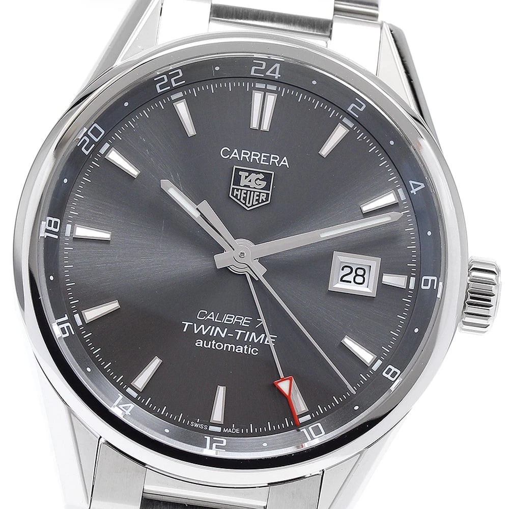 TAG HEUER CARRERA CALIBER AUTOMATIC WATCH: TAG HEUER Carrera Caliber Automatic Watch Brand: TAG HEUER Type: Wristwatch Material: Band Material Stainless Steel, Case Material Stainless Steel Color: Band Color Silver, Dial Colorgray, Case ColorS