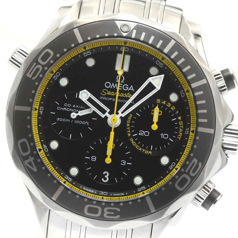 OMEGA SEAMASTER CHRONOGRAPH AUTOMATIC WATCH: OMEGA Seamaster Chronograph Automatic Watch Brand: OMEGA Type: Wristwatch Material: Band Material Stainless Steel, Case Material Stainless Steel Color: Band Color Silver, Dial Colorblack, Case