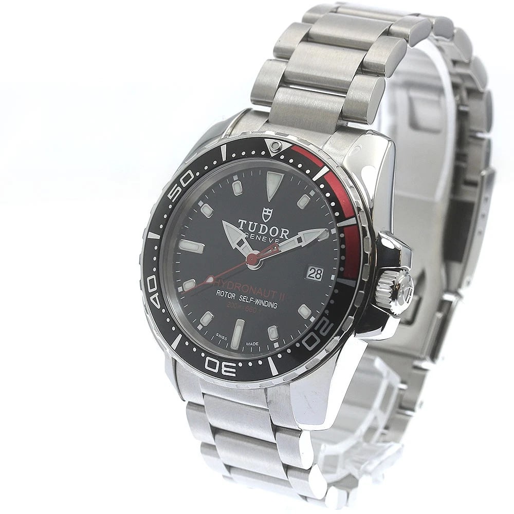 TUDOR HYDRO DATE BLACK AUTOMATIC WATCH - 2