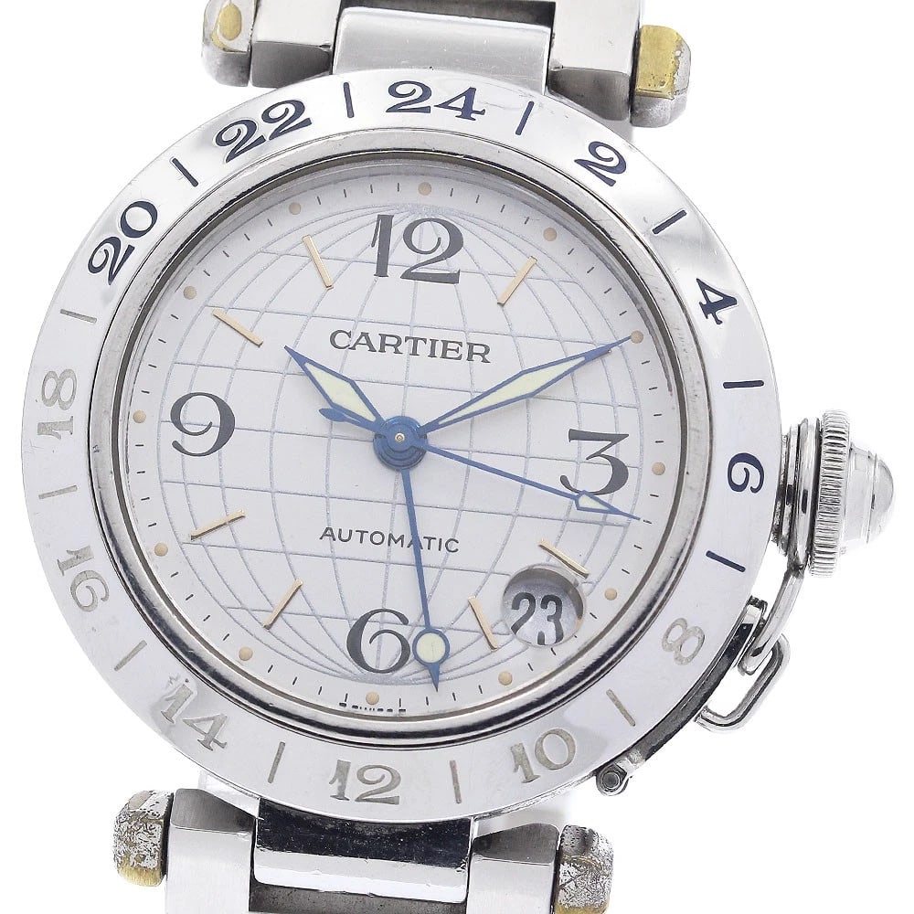 CARTIER PASHA SILVER AUTOMATIC WATCH: CARTIER Pasha Silver Automatic Watch Brand: CARTIER Type: Wristwatch Material: Band Material Stainless Steel, Case Material Stainless Steel Color: Band Color Silver, Dial ColorSilver, Case