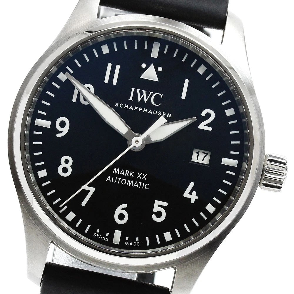 IWC SCHAFFHAUSEN PILOT'S WATCH AUTOMATIC WATCH: IWC SCHAFFHAUSEN Pilot's Watch Automatic Watch Brand: IWC SCHAFFHAUSEN Type: Wristwatch Material: Band Material leather, Case Material Stainless Steel Color: Band Color black, Dial Colorblack, Case Co