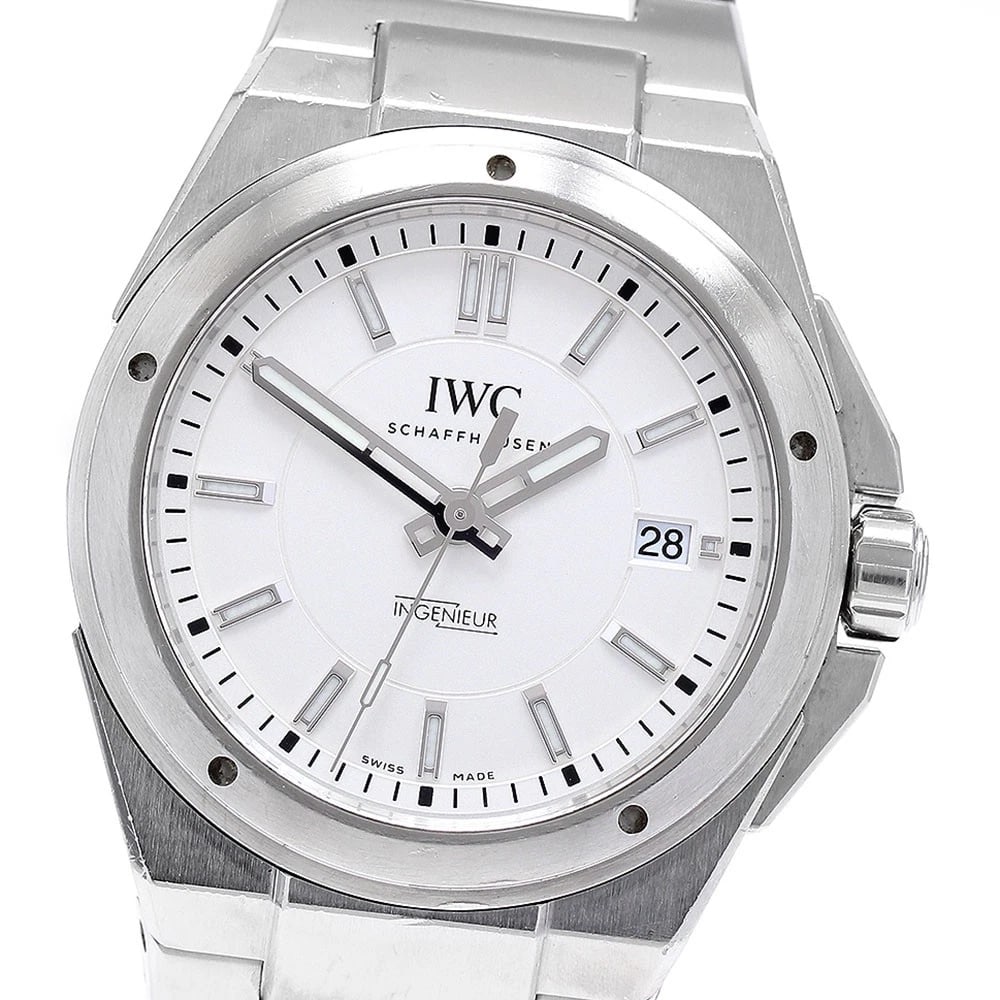 IWC SCHAFFHAUSEN DATE SILVER AUTOMATIC: IWC SCHAFFHAUSEN Date Silver Automatic Brand: IWC SCHAFFHAUSEN Type: Wristwatch Material: Band Material Stainless Steel, Case Material Stainless Steel Color: Band Color Silver, Dial ColorSilver, Case 