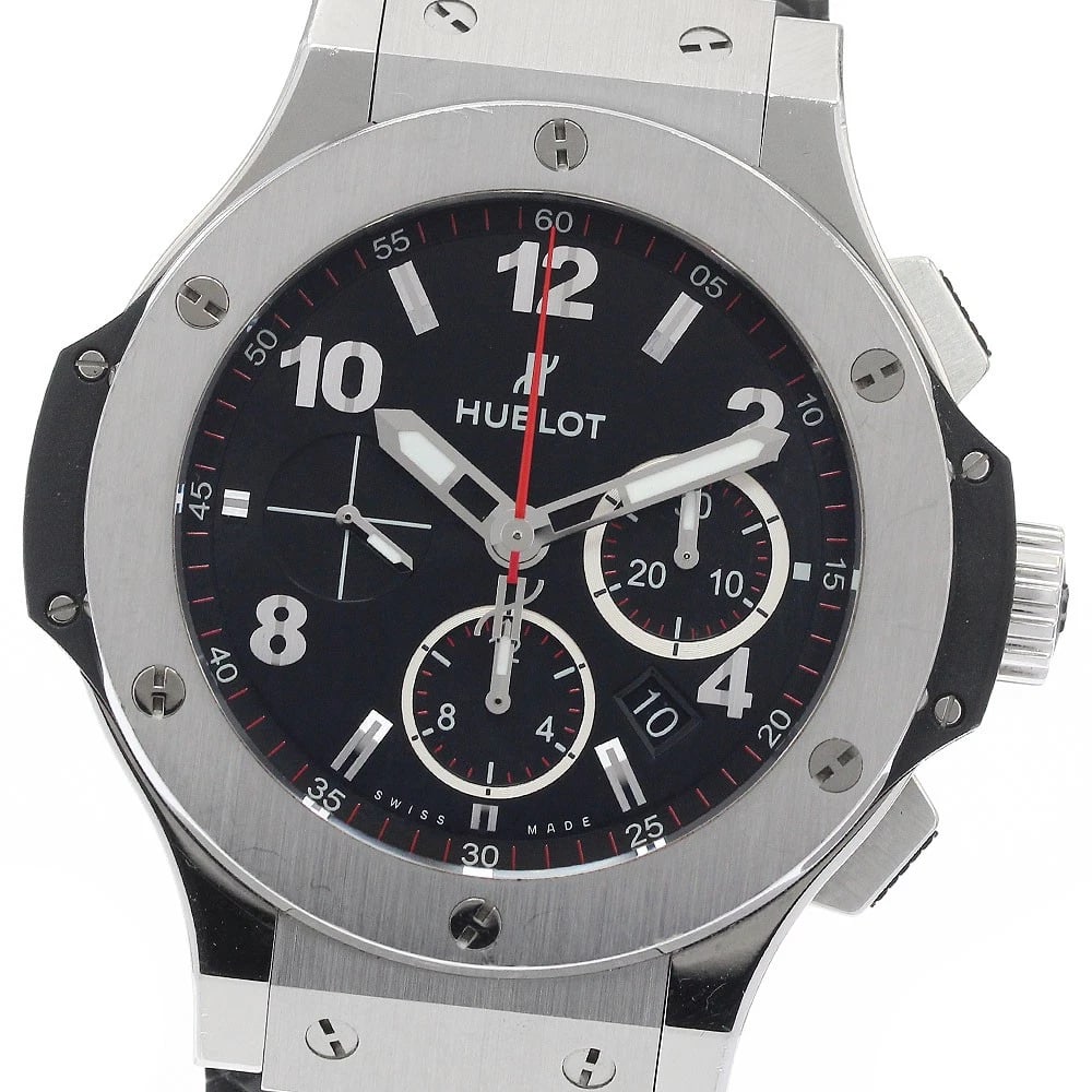 HUBLOT BIG BANG CHRONOGRAPH AUTOMATIC WATCH: HUBLOT big Bang Chronograph Automatic Watch Brand: HUBLOT Type: Wristwatch Material: Band Material rubber, Case Material Stainless Steel Color: Band Color black, Dial Colorblack, Case ColorBlack /