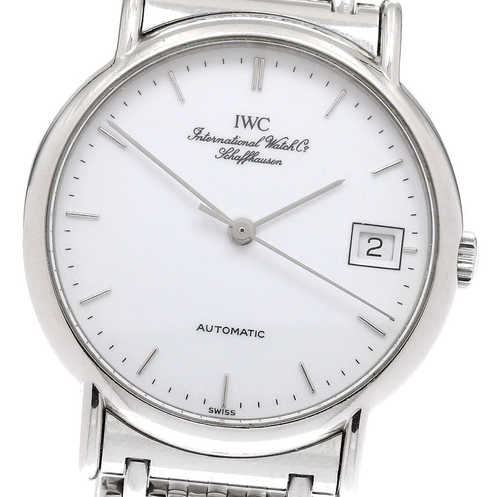 IWC SCHAFFHAUSEN PORTOFINO DATE WHITE AUTOMATIC WATCH: IWC SCHAFFHAUSEN Portofino Date white Automatic Watch Brand: IWC SCHAFFHAUSEN Type: Wristwatch Material: Band Material Stainless Steel, Case Material Stainless Steel Color: Band Color Silver, Dial