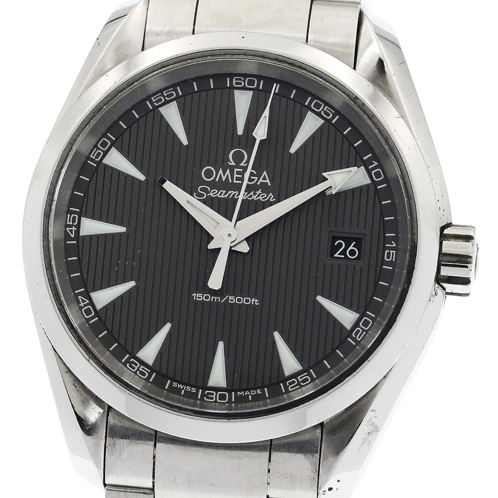 OMEGA SEAMASTER AQUA TERRA QUARTZ WATCH: OMEGA Seamaster Aqua Terra Quartz Watch Brand: OMEGA Type: Wristwatch Material: Band Material Stainless Steel, Case Material Stainless Steel Color: Band Color Silver, Dial Colorgray, Case ColorSilver