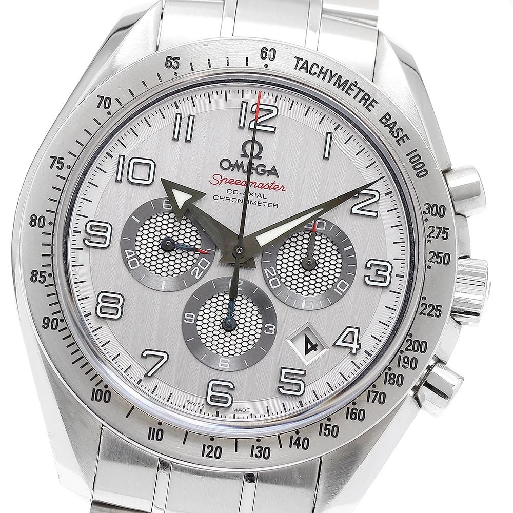 OMEGA SPEEDMASTER BROAD ARROW CHRONOGRAPH: OMEGA Speedmaster Broad Arrow Chronograph Brand: OMEGA Type: Wristwatch Material: Band Material Stainless Steel, Case Material Stainless Steel Color: Band Color Silver, Dial ColorSilver, Case ColorSil