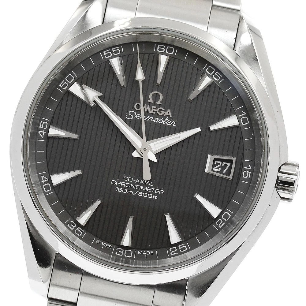 OMEGA SEAMASTER AQUA TERRA AUTOMATIC WATCH: OMEGA Seamaster Aqua Terra Automatic Watch Brand: OMEGA Type: Wristwatch Material: Band Material Stainless Steel, Case Material Stainless Steel Color: Band Color Silver, Dial Colorgray, Case