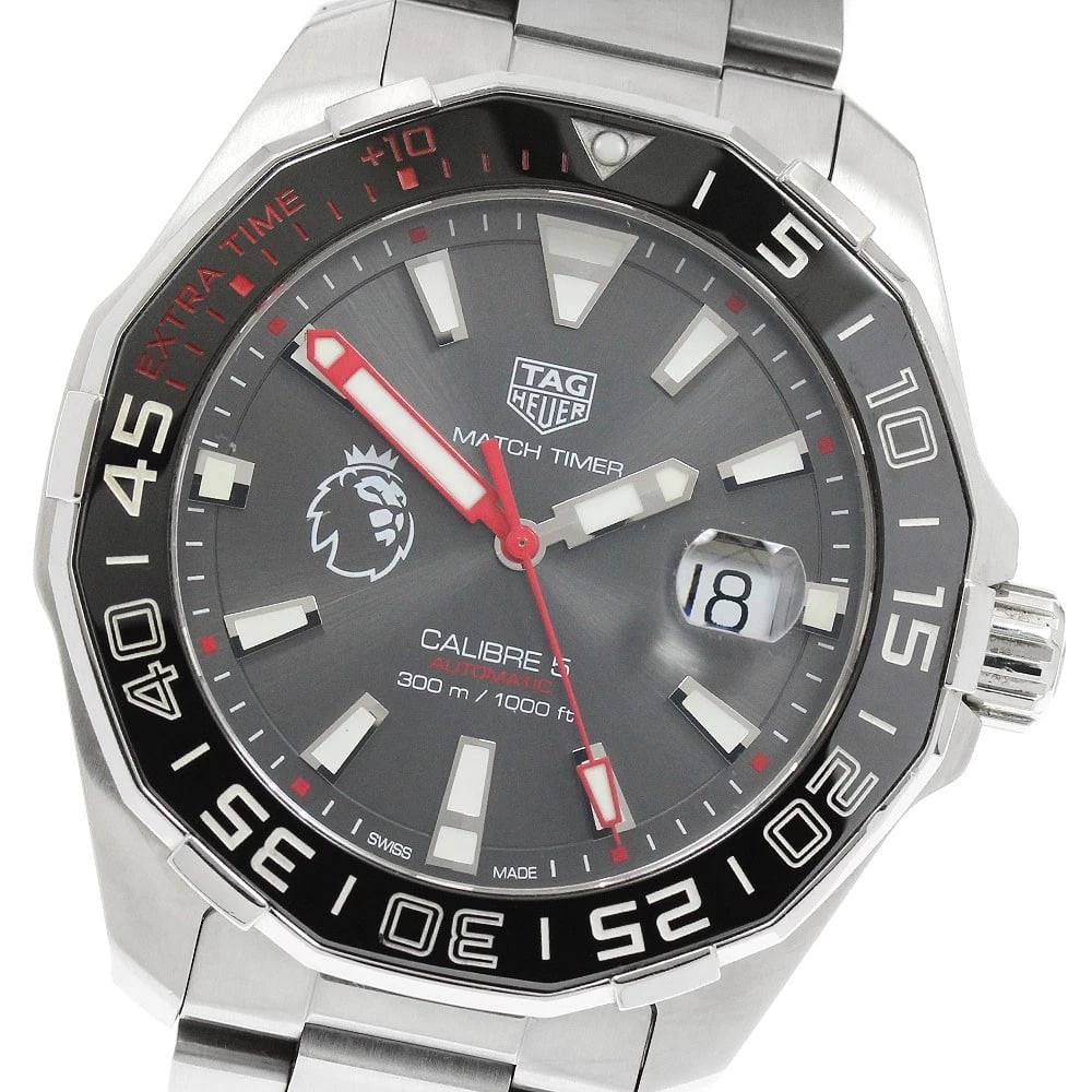 TAG HEUER AQUA RACER CALIBER PREMIER LEAGUE AUTOMATIC: TAG HEUER Aqua Racer Caliber Premier League Automatic Brand: TAG HEUER Type: Wristwatch Material: Band Material Stainless Steel, Case Material Stainless Steel Color: Band Color Silver, Dial