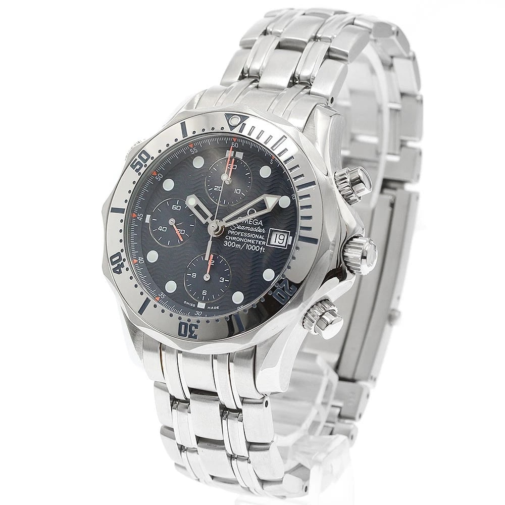 OMEGA SEAMASTER DATE CHRONOGRAPH NAVY AUTOMATIC - 2