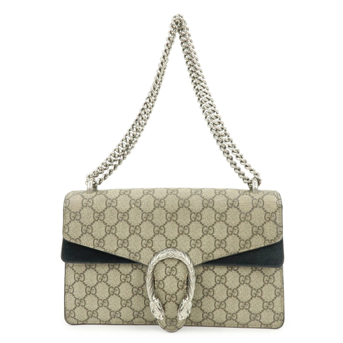 GUCCI DIONYSUS GG SUPREME CHAIN SHOULDER BAG: GUCCI Dionysus GG Supreme Chain Shoulder Bag Brand: gucci Type: shoulder bag Material: GG Supreme Color: Beige , Black Size: W27.5cm(10.83")H18cm(7.09")D6cm(2.36") Accessories: None Access
