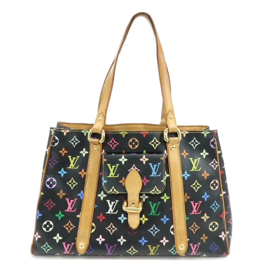 LOUIS VUITTON MONOGRAM MULTICOLOR AURELIA MM SHOULDER BAG: Louis Vuitton Monogram Multicolor Aurelia MM Shoulder Bag Brand: louis vuitton Type: hand bag Material: Monogram Canvas , Nume Leather Color: Noir Size: W38cm(14.96")H24cm(9.45")D14cm(5.51") Acces