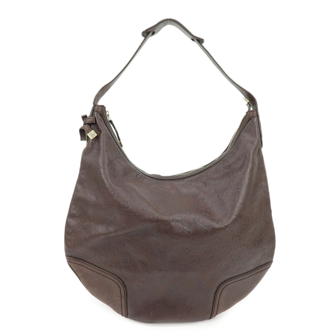 GUCCI PRINCY GUCCISSIMA LEATHER SHOULDER BAG DARK BROWN: GUCCI Princy Guccissima Leather Shoulder Bag Dark Brown Brand: GUCCI Type: shoulder bag Material: Guccissima Leather Color: Dark Brown Size: W40cm(15.75")H30cm(11.81")D1cm(0.39") Accessories: None