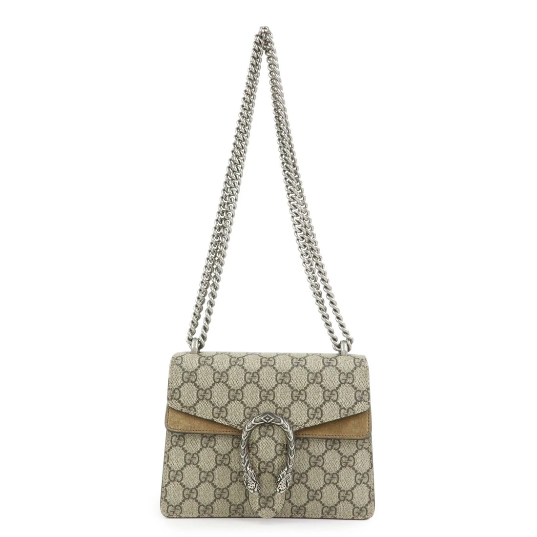 GUCCI DIONYSUS GG SUPREME SUEDE SHOULDER BAG BEIGE BROWN: GUCCI Dionysus GG Supreme Suede Shoulder Bag Beige Brown Brand: gucci Type: shoulder bag Material: GG Supreme , Suede Color: Beige , Brown Size: W20cm(7.87")H16cm(6.30")D3cm(1.18") Accessories: No
