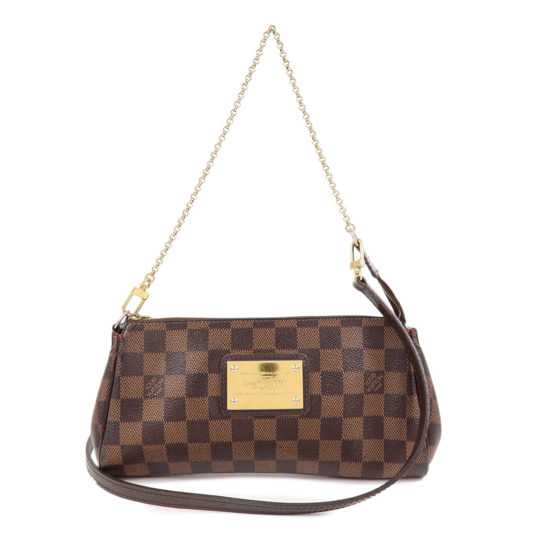 LOUIS VUITTON DAMIER EVA 2WAY HAND SHOULDER BAG: Louis Vuitton Damier Eva 2Way Hand Shoulder Bag Brand: Louis Vuitton Type: shoulder strap Material: Damier Canvas Color: Damier Ebene Size: W25cm(9.84")H13cm(5.12")D4cm(1.57") Accessories: None
