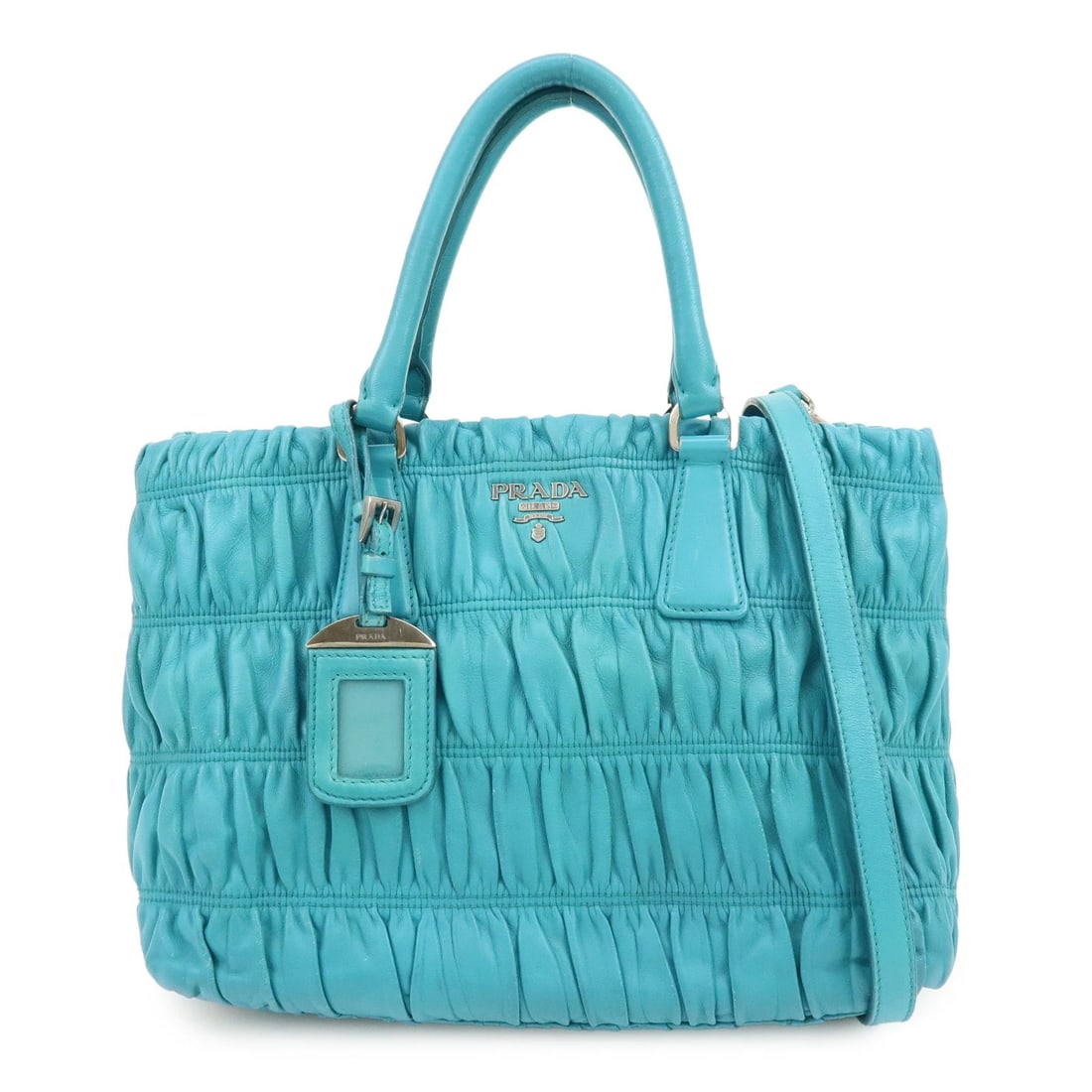 PRADA LEATHER 2WAY BAG HAND BAG SHOULDER BAG (1 of 6)