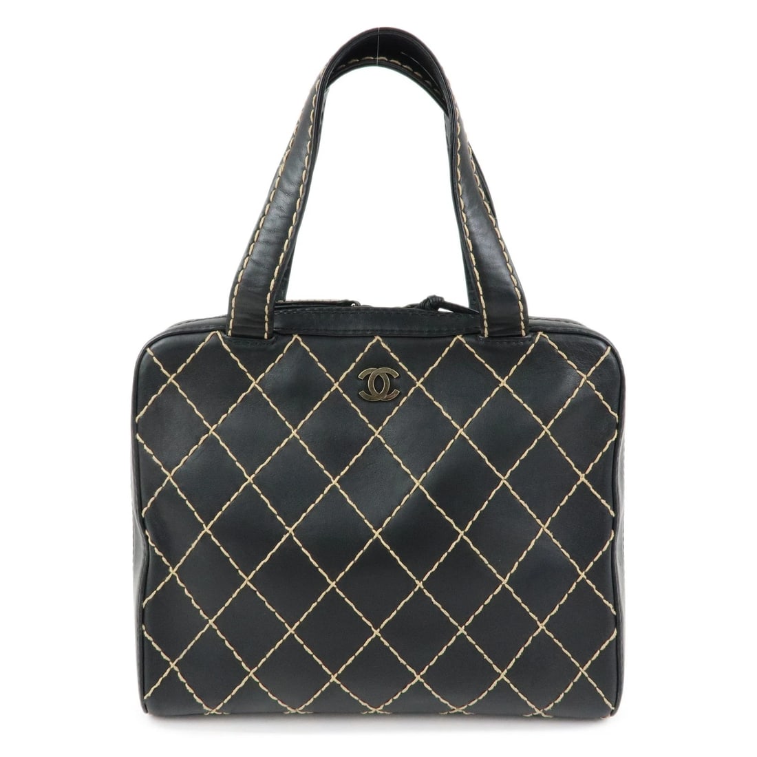 CHANEL WILD STITCH COCO MARK LEATHER HAND BAG TOTE BAG: CHANEL Wild Stitch COCO Mark Leather Hand Bag Tote Bag Brand: CHANEL Type: shoulder bag Material: Leather Color: Black Size: W30cm(11.81")H26cm(10.24")D13cm(5.12") Accessories: None Access
