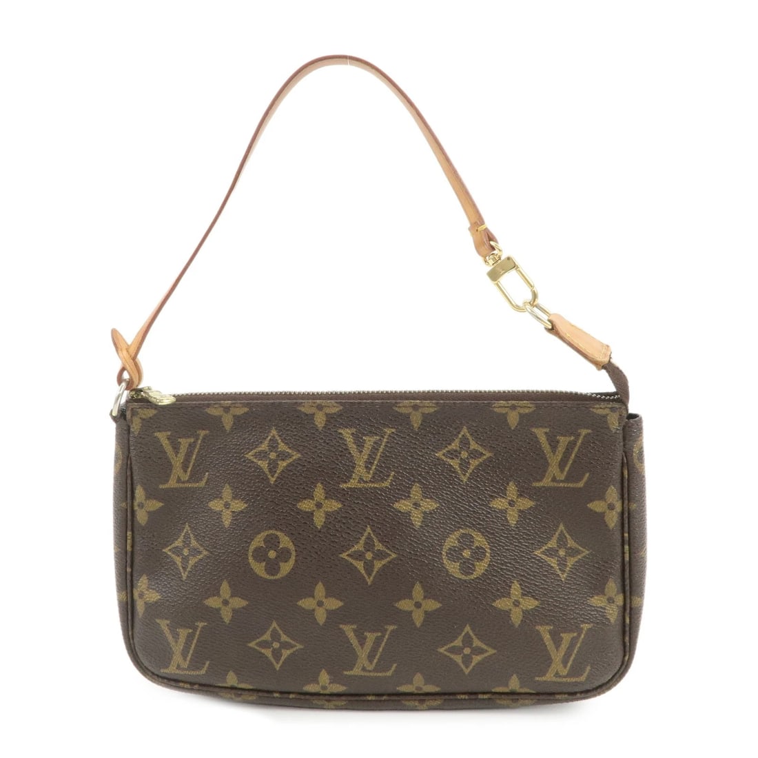LOUIS VUITTON MONOGRAM POCHETTE ACCESSOIRES POUCH HAND BAG: Louis Vuitton Monogram Pochette Accessoires Pouch Hand Bag Brand: Louis Vuitton Type: Hand Bag Material: Monogram Canvas , Nume Leather Color: Monogram Size: W23cm(9.06")H12.5cm(4.92")D3.5cm(1.38")