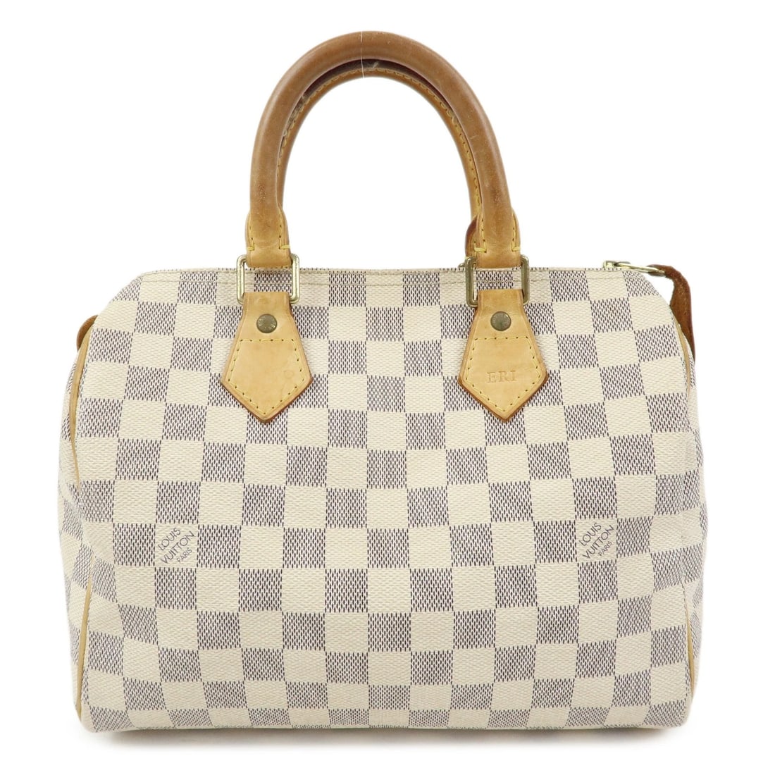 LOUIS VUITTON DAMIER AZUR SPEEDY 25 BOSTON BAG HAND BAG: Louis Vuitton Damier Azur Speedy 25 Boston Bag Hand Bag Brand: Louis Vuitton Type: boston bag Material: Damier Canvas , Nume Leather Color: Damier Azur Size: W25cm(9.84")H18cm(7.09")D15cm(5.91") A