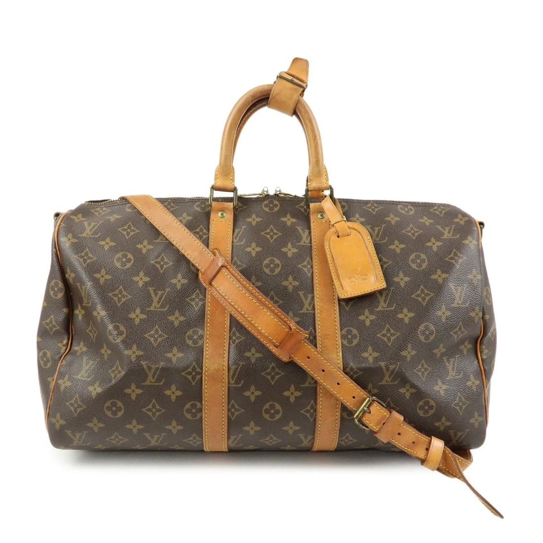 LOUIS VUITTON MONOGRAM KEEP ALL BANDOULIERE 45 BOSTON BAG: Louis Vuitton Monogram Keep All Bandouliere 45 Boston Bag Brand: louis vuitton Type: boston bag Material: Monogram Canvas , Nume Leather Color: Monogram Size: W45cm(17.72")H26cm(10.24")D20cm(7.87")