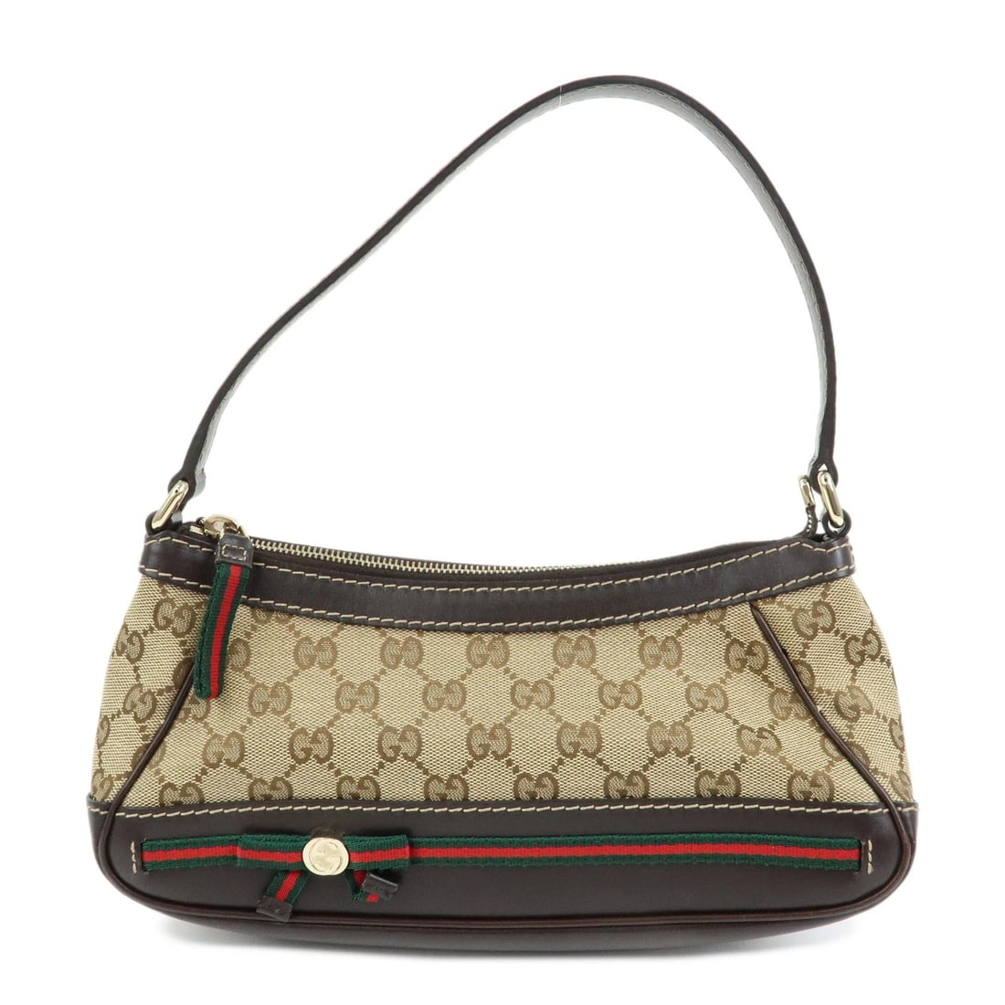 GUCCI MAYFAIR SHERRY GG CANVAS LEATHER SHOULDER BAG: GUCCI Mayfair Sherry GG Canvas Leather Shoulder Bag Brand: GUCCI Type: shoulder bag Material: GG Canvas , Leather Color: Beige , Brown Size: W?27cm(10.63")H?12.5cm(4.92")D?8cm(3.15") Accessories: