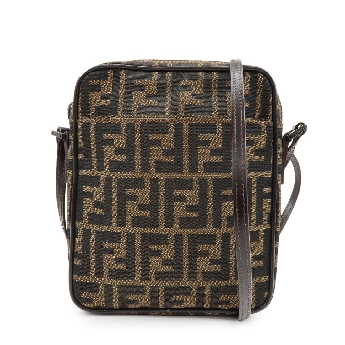 FENDI ZUCCA CANVAS LEATHER SHOULDER BAG CROSSBODY BAG: FENDI Zucca Canvas Leather Shoulder Bag Crossbody Bag Brand: FENDI Type: shoulder bag Material: Canvas , Leather Color: Brown Size: W18cm(7.09")H22cm(8.66")D3cm(1.18") Accessories: None Ac