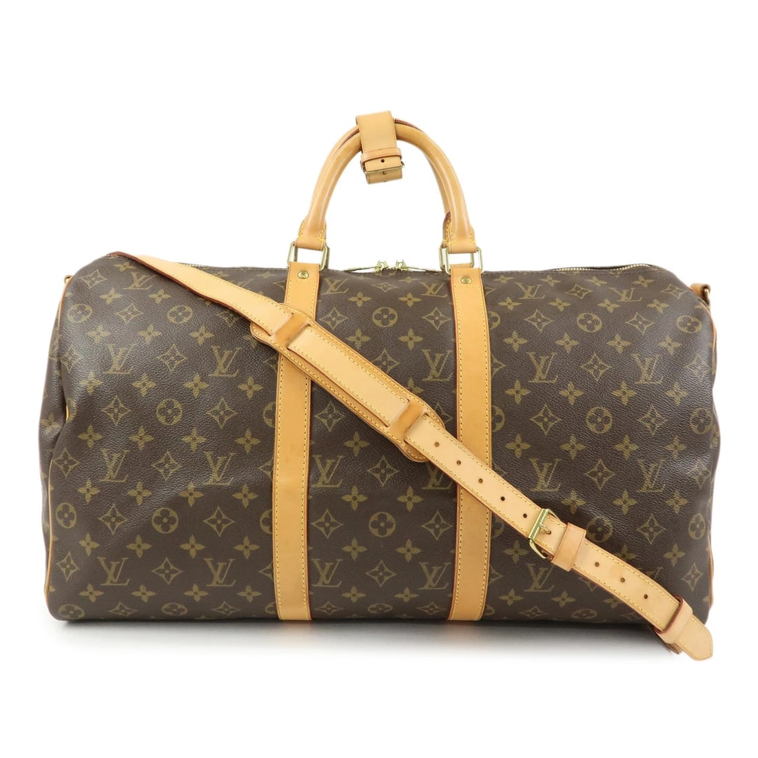 LOUIS VUITTON MONOGRAM KEEP ALL BANDOULIERE 50 BOSTON BAG: Louis Vuitton Monogram Keep All Bandouliere 50 Boston Bag Brand: Louis Vuitton Type: boston bag Material: Monogram Canvas , Nume Leather Color: Monogram Size: W50cm(19.69")H28cm(11.02")D22cm(8.66")