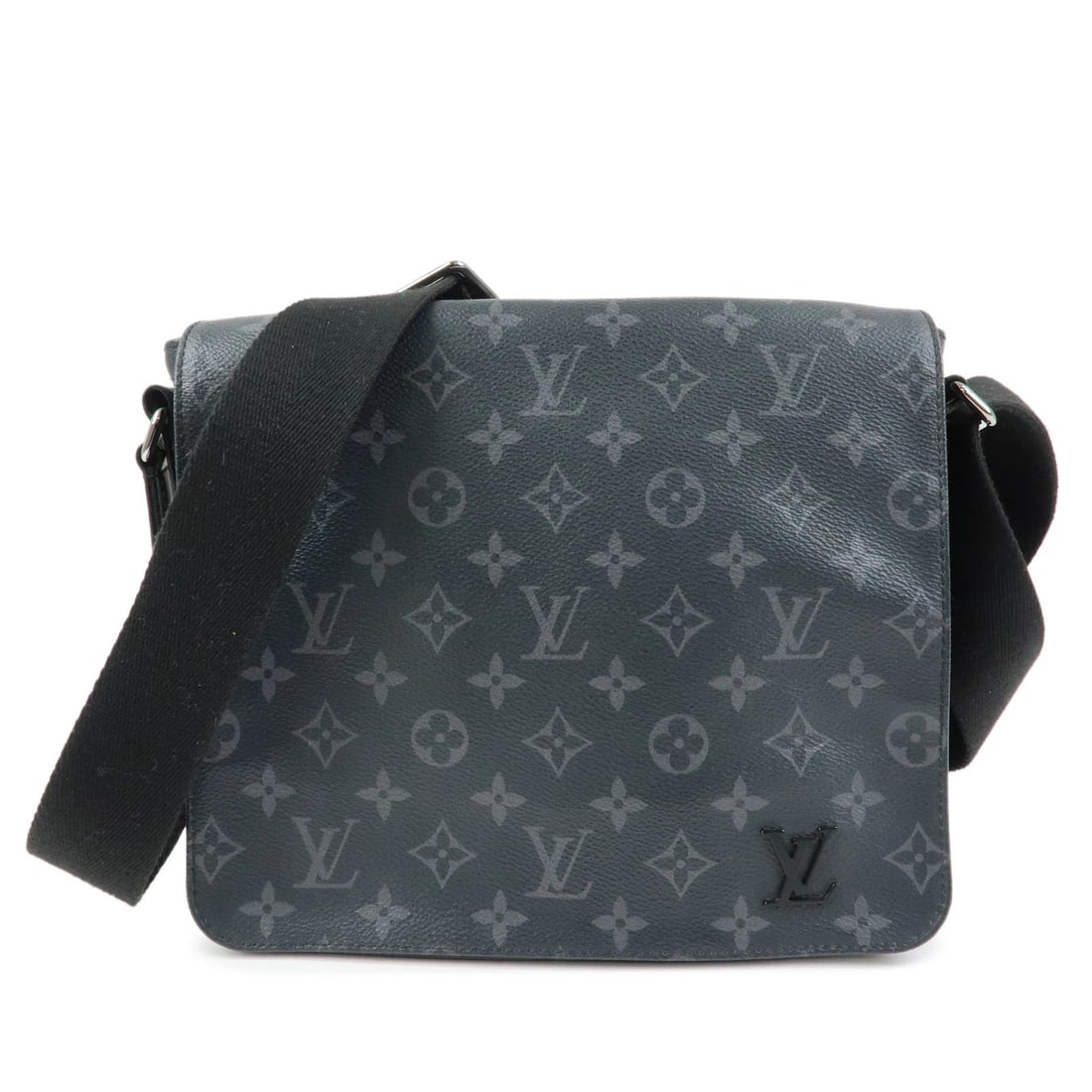 LOUIS VUITTON MONOGRAM ECLIPSE DISTRICT PM CROSSBODY BAG: Louis Vuitton Monogram Eclipse District PM Crossbody Bag Brand: louis vuitton Type: crossbody bag Material: Monogram Canvas , Canvas Color: Monogram Eclipse Size: W25cm(9.84")H23cm(9.06")D7cm(2.76")