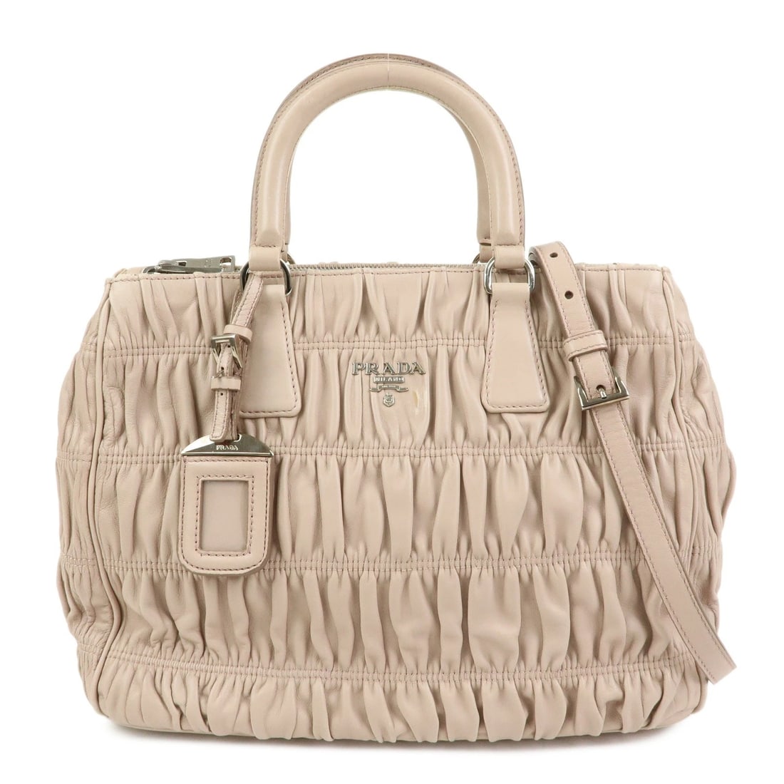 PRADA NAPPA GAUFURE LEATHER 2WAY HAND BAG SHOULDER BAG (1 of 6)