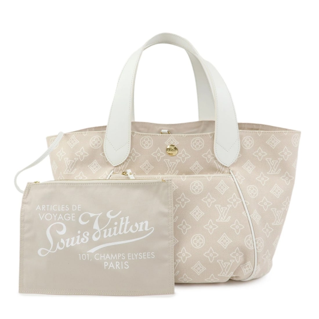 LOUIS VUITTON MONOGRAM BEACH LINE CABAS IPANEMA: Louis Vuitton Monogram Beach Line Cabas Ipanema Brand: louis vuitton Type: tote bag Material: Canvas , Leather Color: Sable Size: W53cm(20.87")H31cm(12.20")D15cm(5.91") Accessories: None A