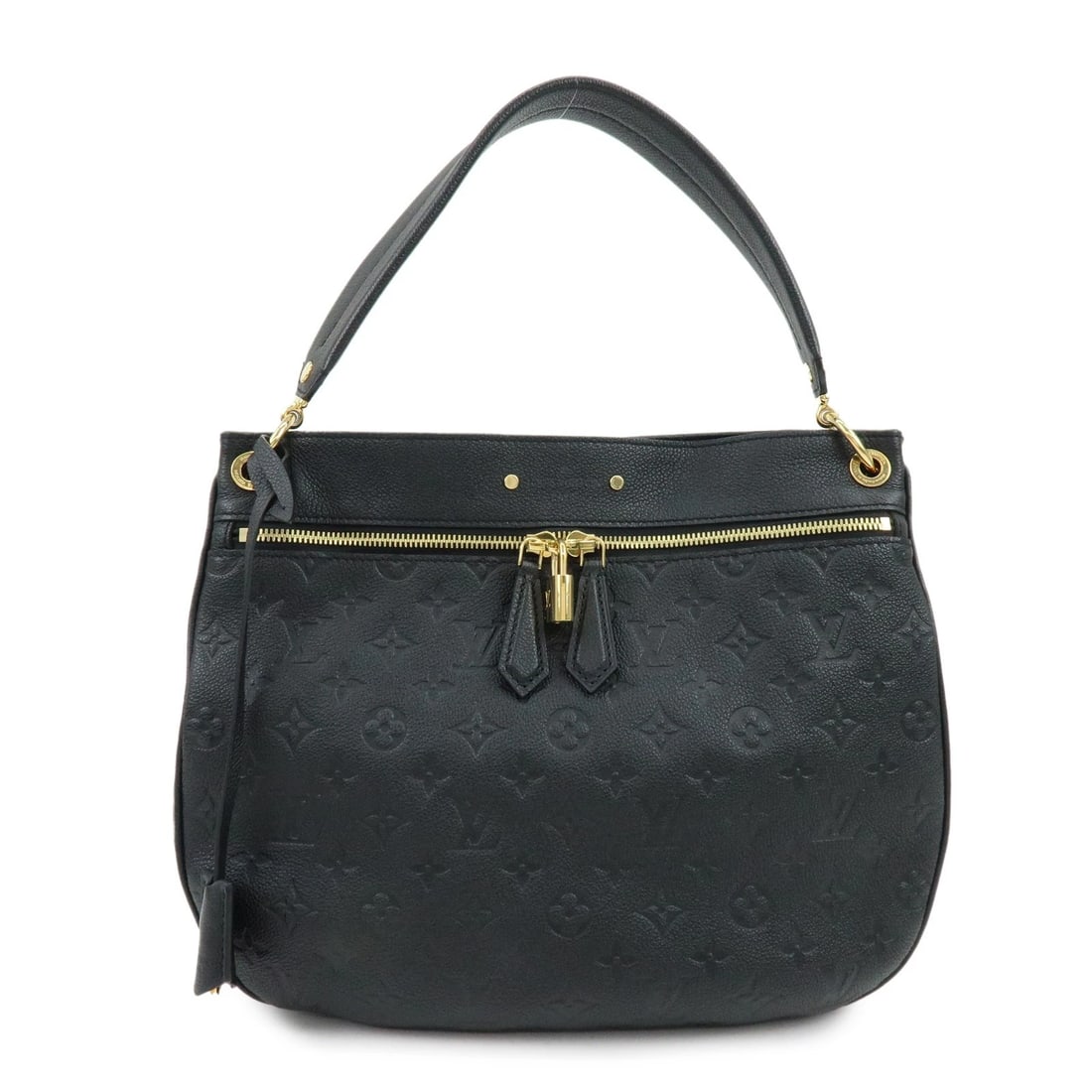 LOUIS VUITTON MONOGRAM EMPREINTE SPONTINI SHOULDER BAG: Louis Vuitton Monogram Empreinte Spontini Shoulder Bag Brand: Louis Vuitton Type: shoulder bag Material: Empreinte Leather Color: Noir Size: W33cm(12.99")H26cm(10.24")D10cm(3.94") Accessories: Non