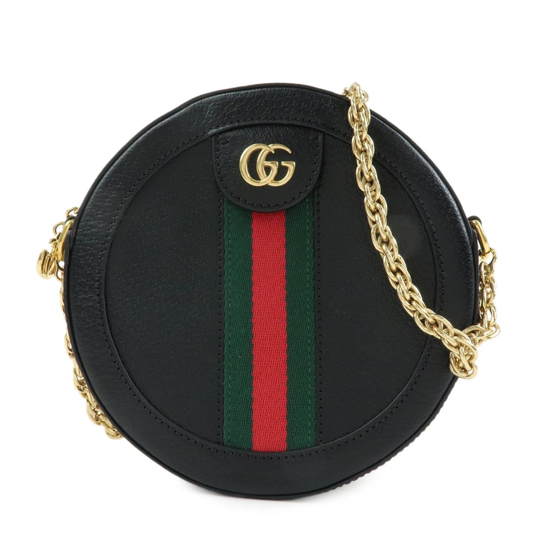 GUCCI OPHIDIA SHERRY MINI ROUND CHAIN SHOULDER CROSSBODY BAG: GUCCI Ophidia Sherry Mini Round Chain Shoulder Crossbody Bag Brand: gucci Type: shoulder bag Material: Leather Color: Black Size: W18cm(7.09")H18cm(7.09")D5cm(1.97") Accessories: None Acce