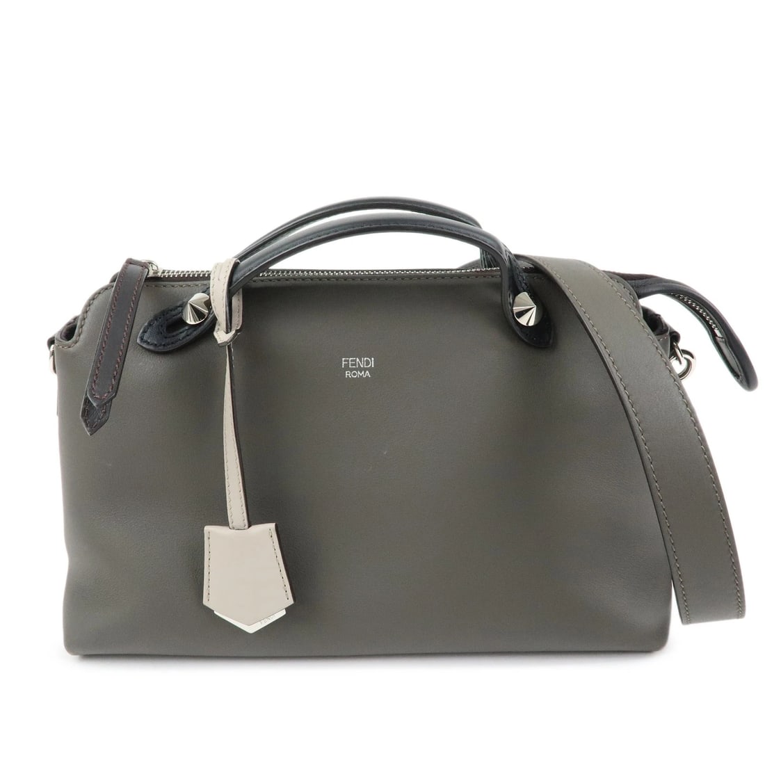 FENDI BY THE WAY MEDIUM LEATHER 2WAY BAG HAND BAG: FENDI By The Way Medium Leather 2Way Bag Hand Bag Brand: fendi Type: 2way bag Material: Leather Color: Gray Size: W29cm(11.42")H18cm(7.09")D13cm(5.12") Accessories: None Accessories Notice