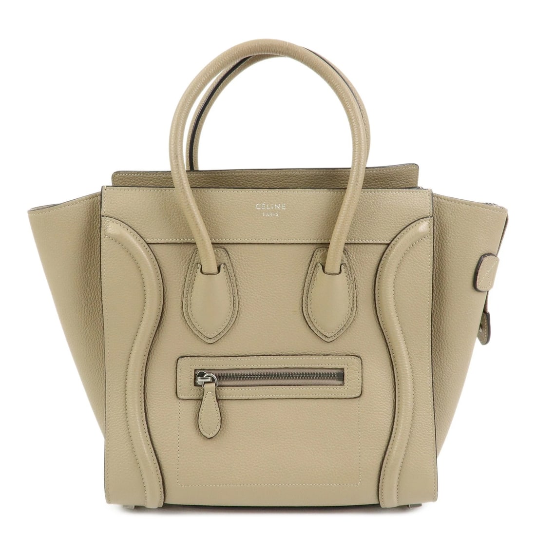 CELINE LUGGAGE CALF LEATHER TOTE BAG HAND BAG: CELINE Luggage Calf Leather Tote Bag Hand Bag Brand: CELINE Type: tote bag Material: Calf Leather Color: Beige Size: W40cm(15.75")H25cm(9.84")D14cm(5.51") Accessories: None Accessories Not