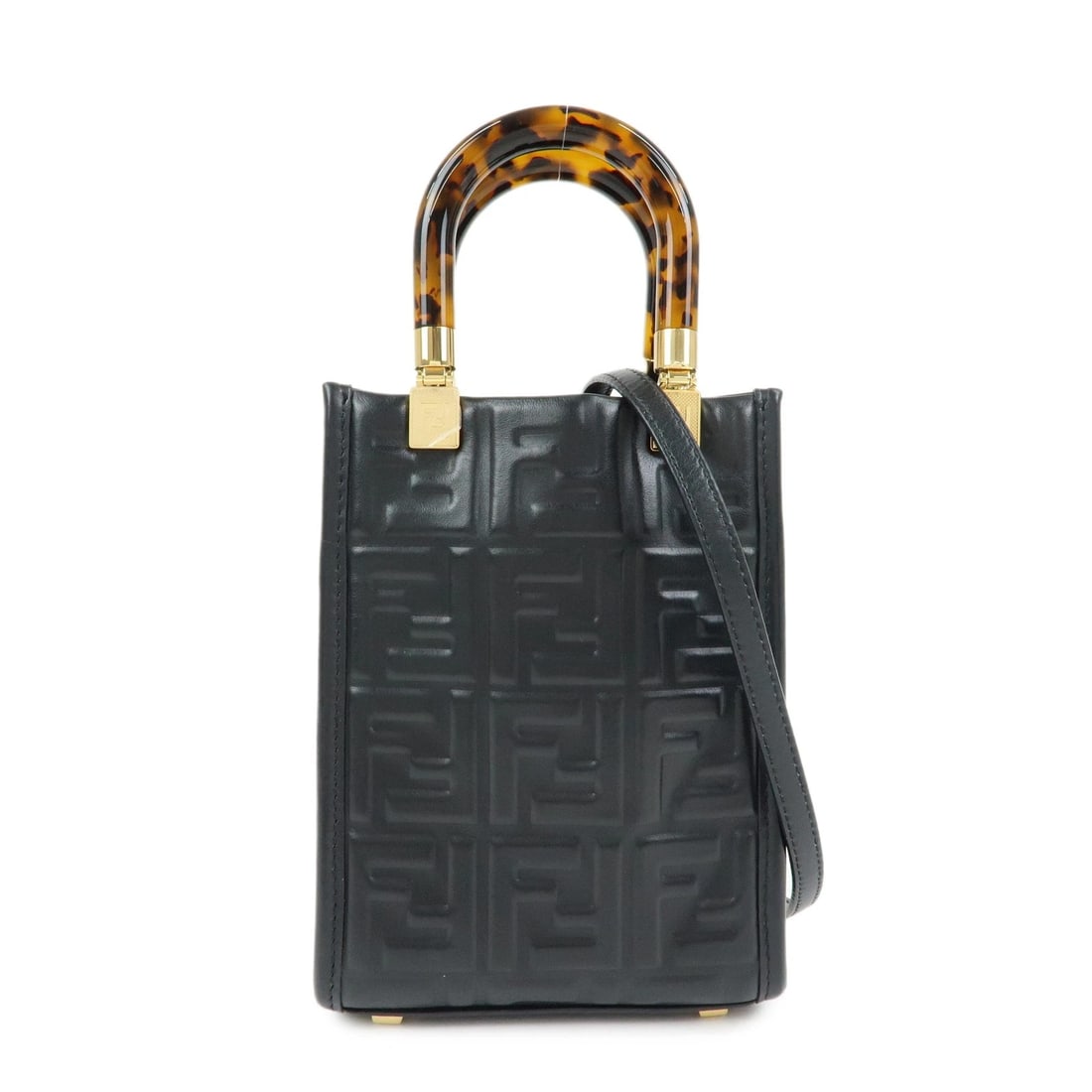FENDI FF SUNSHINE SHOPPER SMALL 2WAY BAG SHOULDER BAG: FENDI FF Sunshine Shopper Small 2Way Bag Shoulder Bag Brand: FENDI Type: 2way bag Material: Leather Color: Black Size: W13cm(5.12")H17cm(6.69")D5cm(1.97") Accessories: None Accessories Not