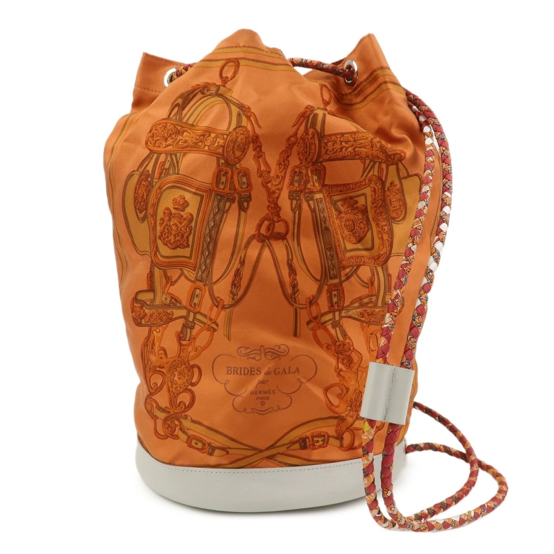 HERMES SOIE COOL 22 SILK LEATHER SHOULDER BAG BACKPACK (1 of 6)