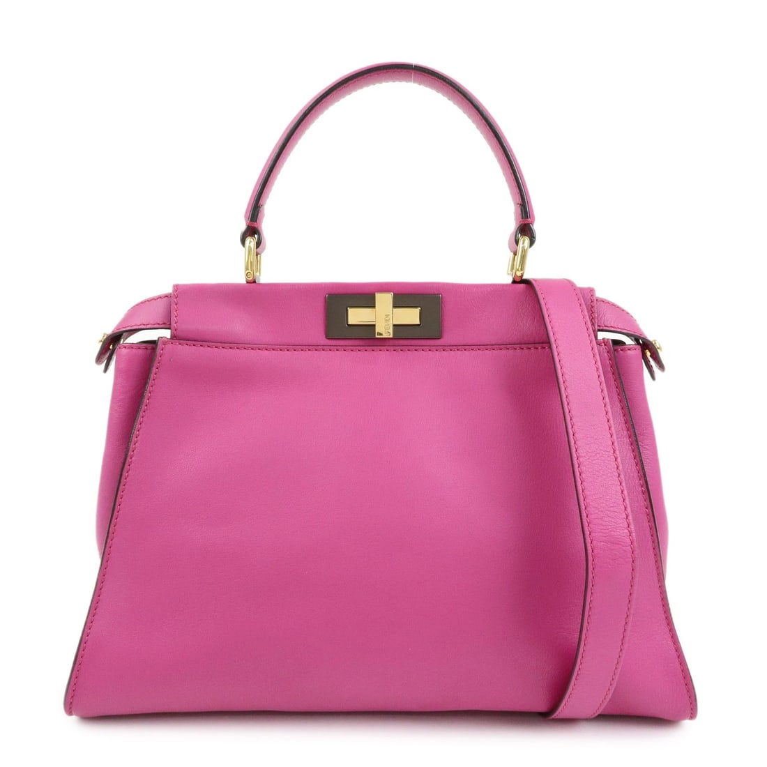 FENDI PEEKABOO LEATHER 2WAY BAG HAND BAG SHOULDER BAG (1 of 6)
