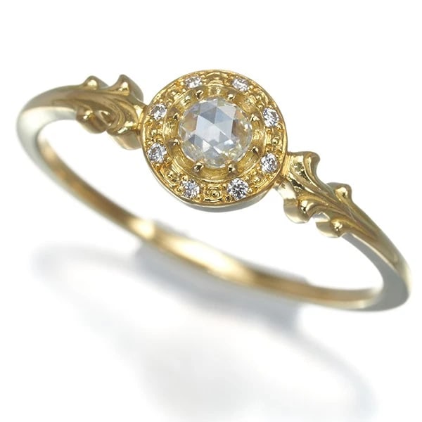 AHKAH RING DIAMOND 18K 750 YELLOW GOLD: AHKAH Ring Diamond 18K 750 Yellow Gold Brand: AHKAH Type: Ring Material: 18K / 750 / Yellow Gold, Main Stone/Creation NATURAL Color: yellow Gold Size: US 5 Accessories: None Accessories No