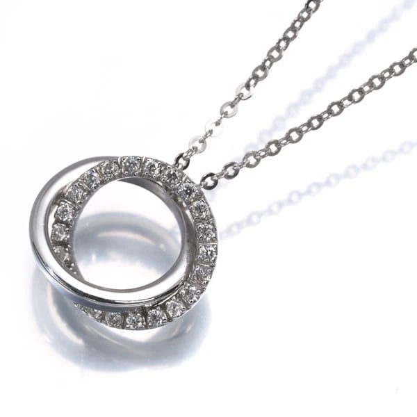 VENDOME NECKLACE DIAMOND DOUBLE CIRCLE: VENDOME Necklace Diamond Double Circle Brand: VENDOME Type: Necklace Material: 18K / 750 / White Gold, Main Stone/Creation NATURAL Color: white Gold Size: Necklace length: 37 / 40cm Pendant size: