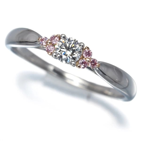 TIFFANY&CO. RING CLEAR & PINK DIAMOND HARMON: Tiffany&Co. Ring Clear & Pink Diamond Harmon Brand: Tiffany & Co. Type: Ring Material: 18K / 750 / Rose Gold 950 / Platinum, Main Stone/Creation NATURAL Color: RG,Silver Size: US 6 - 6.25