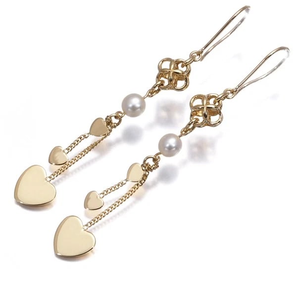 TASAKI EARRINGS BABY FRESHWATER PEARL HEART HOOK: TASAKI Earrings Baby Freshwater Pearl Heart Hook Brand: TASAKI Type: Earrings Material: 18K / 750 / Yellow Gold, Main Stone/Creation CULTURED Color: Yellow Gold Size: Design size: 47.5 x 8.3mm Earring