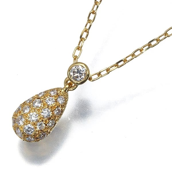 MIKIMOTO NECKLACE DIAMOND TEARDROP PAVED: Mikimoto Necklace Diamond Teardrop Paved Brand: MIKIMOTO Type: Necklace Material: 18K / 750 / Yellow Gold, Main Stone/Creation NATURAL Color: Yellow Gold Size: Necklace length: 38 / 42cm Pendant size: