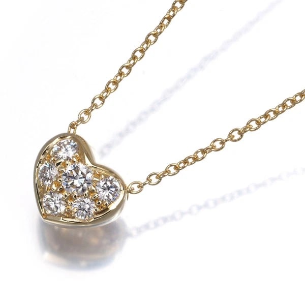 TIFFANY&CO. NECKLACE DIAMOND HEART PAVED: Tiffany&Co. Necklace Diamond Heart Paved Brand: Tiffany & Co. Type: Necklace Material: 18K / 750 / Yellow Gold, Main Stone/Creation NATURAL Color: Yellow Gold Size: Necklace length: 40cm Pendant size: