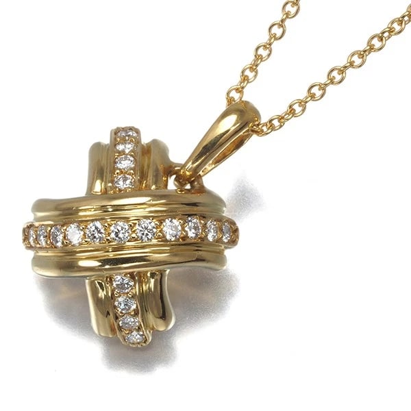TIFFANY&CO. NECKLACE DIAMOND SIGNATURE 18K 750 YELLOW GOLD: Tiffany&Co. Necklace Diamond Signature 18K 750 Yellow Gold Brand: Tiffany & Co. Type: Necklace Material: 18K / 750 / Yellow Gold, Main Stone/Creation NATURAL Color: Yellow Gold Size: Necklace length: 